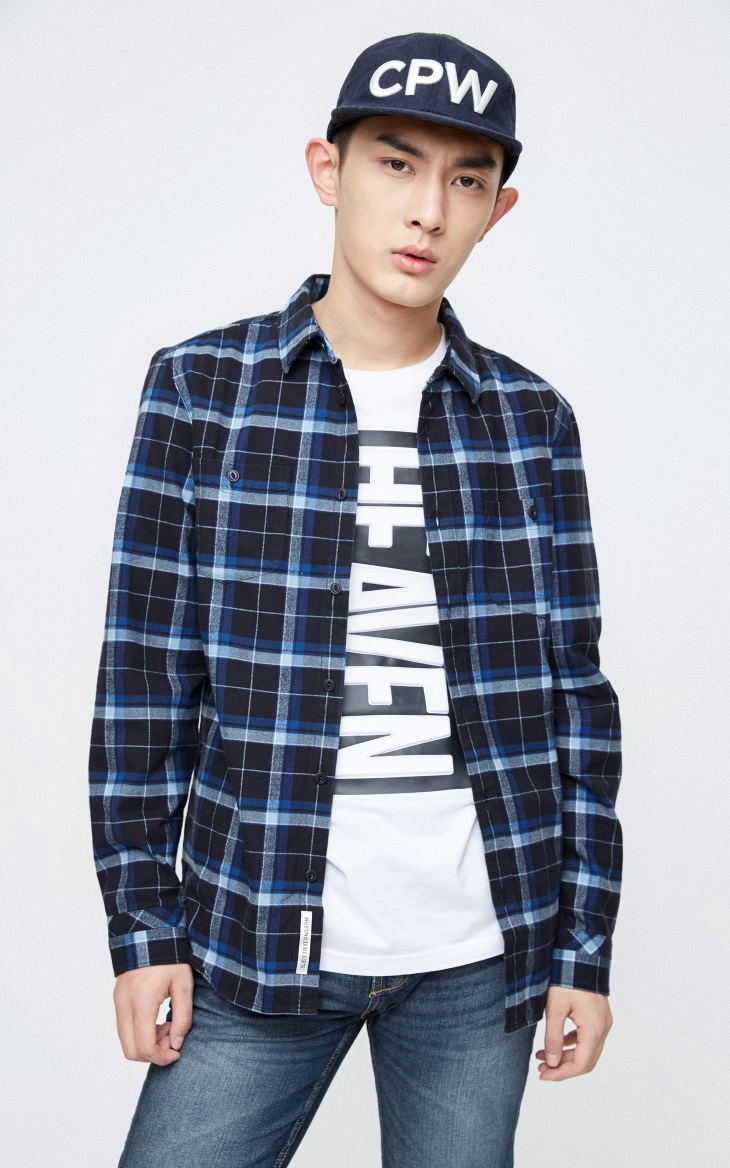 JackJones Jack Jones kẻ sọc áo sơ mi dài tay mảnh mai O | 217105517 sơ mi tay ngắn nam