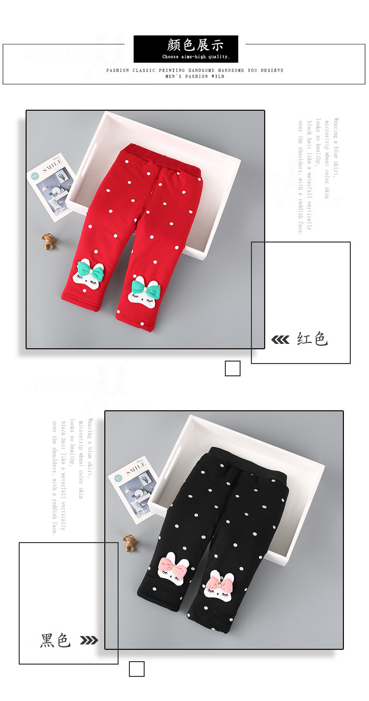 Quần bé gái cộng với nhung dày cho trẻ sơ sinh mặc quần cotton ấm 0 1-3 tuổi Quần legging mùa đông cho bé quần áo cho trẻ 14 tuổi nam