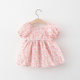 Western-style girl baby dress summer children's little girl big bow floral princess skirt 0-1-3 years old