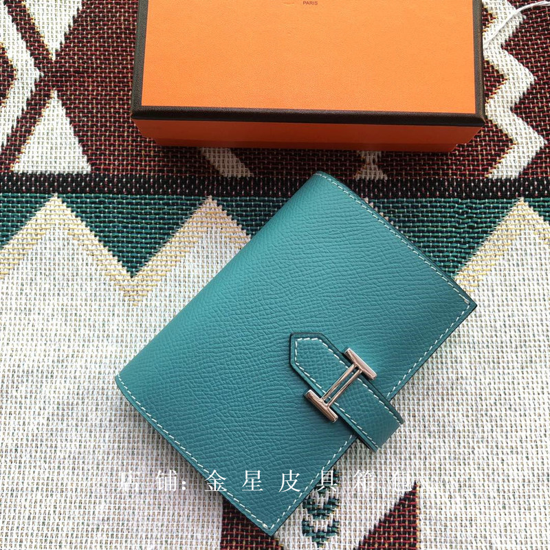 2022 New Imported Epsom Cowhide Genuine Leather Coin Purse H Buckle Folding Card Holder Women's Business Card Holder 2022 New Imported Epsom Cowhide Genuine Leather Coin Purse H Buckle Folding Card Holder Women's Business Card Holder