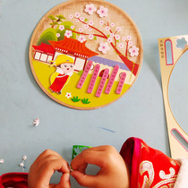 Childrens Tang Poetry ancient poetry Pasted Drawing Paper Tray Allegory Stories Kindergarten Handmade DIY making materials kits Toys