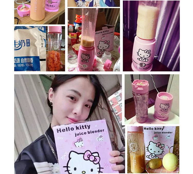 helloKitty mèo đa chức năng máy ép trái cây mini máy ép trái cây điện cho bé sữa trộn