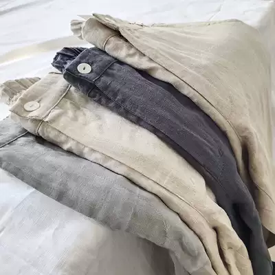 Say goodbye to the rainy days cool non-sticky high hemp (French yarn) soft washed men's casual trousers