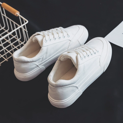 Белая обувь, кроссовки, повседневная обувь для мальчиков, тканевые туфли, 2020, тренд сезона, в корейском стиле, подходит для подростков