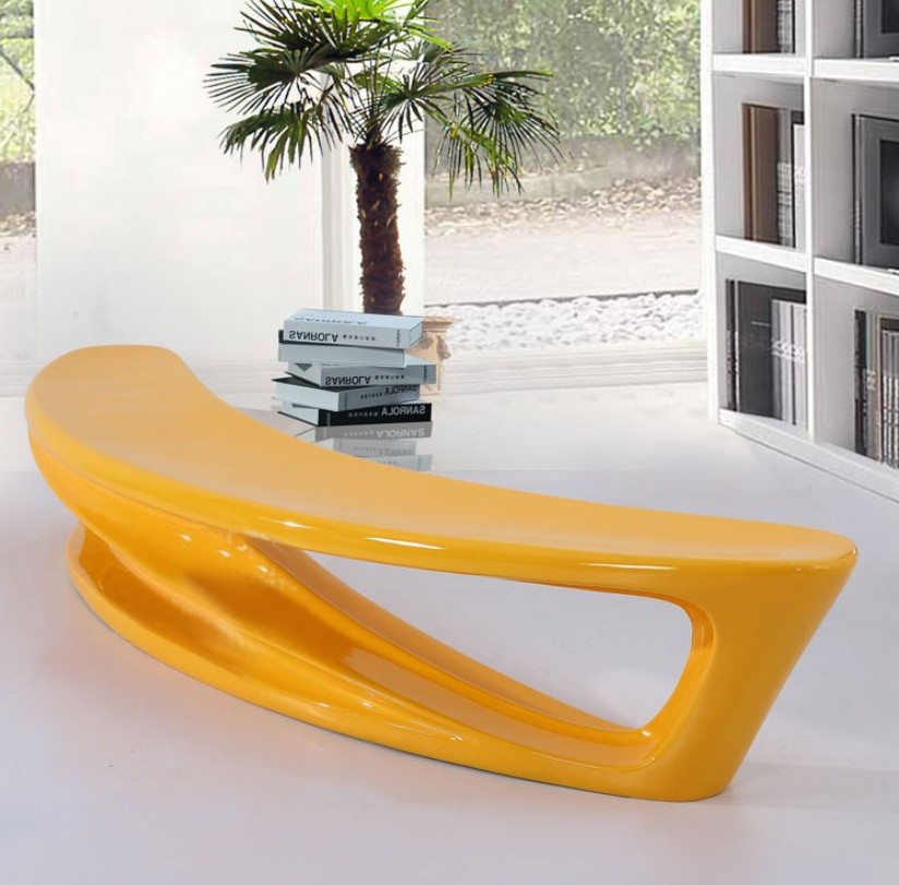 Designer Mall Public Rest Places GRP Moon Leisure Chair Day Chair Arc multi-person waiting chair 