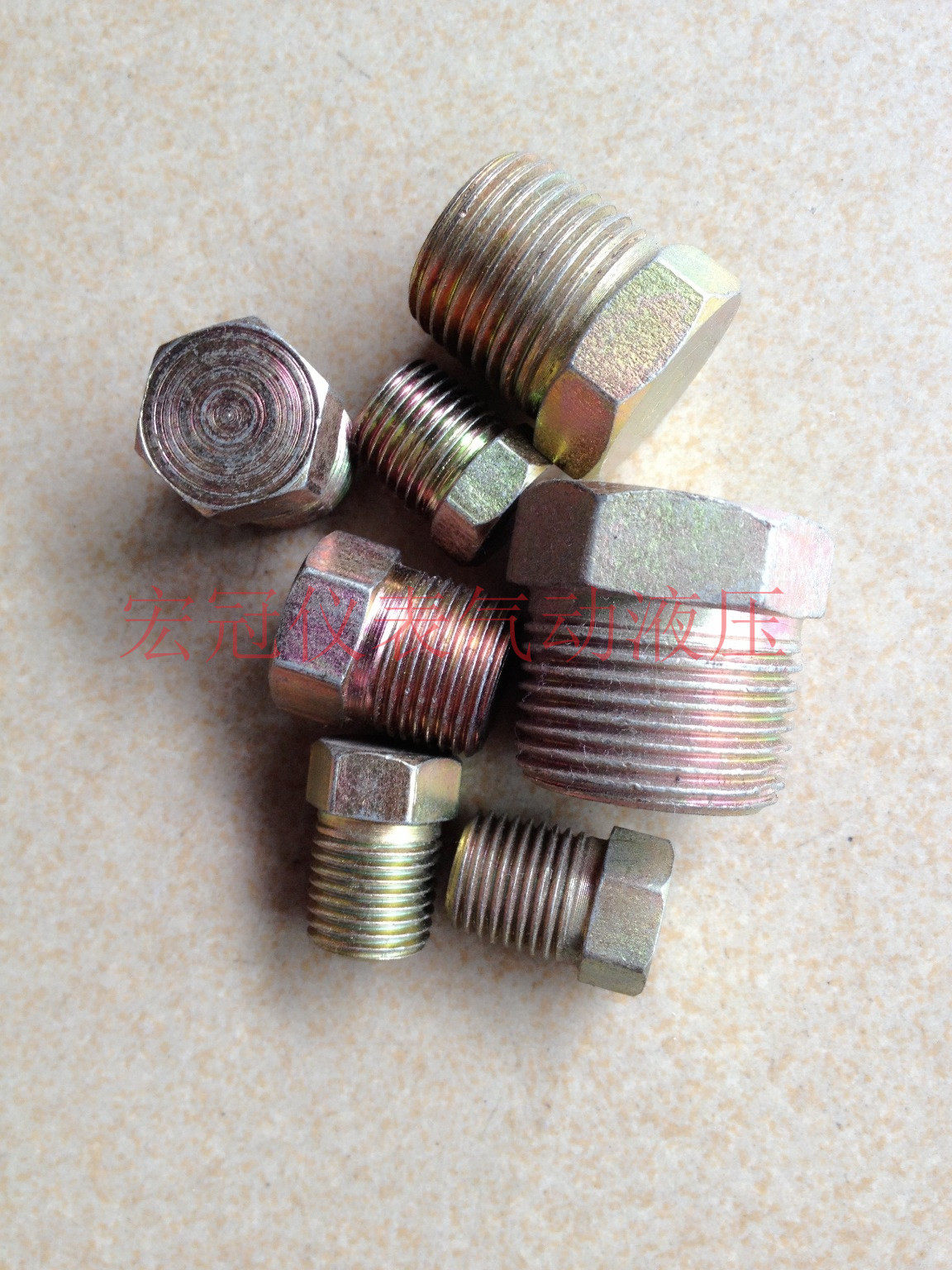 British foreign tooth outside hexagonal plug external thread hydraulic plug screw plug - up head