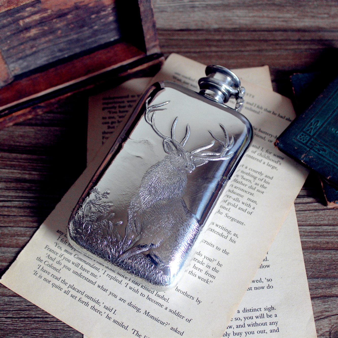 Spot (Stag) (store with the same)BUCK Buck｜Send leather case British vintage handmade 6OZ