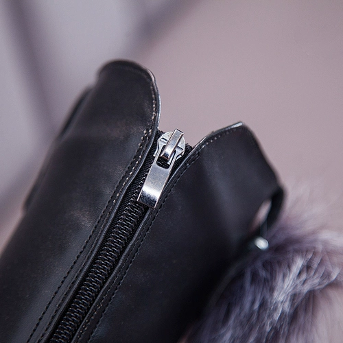 Зимние высокие сапоги, флисовые ботинки, удерживающие тепло туфли для кожаной обуви для принцессы