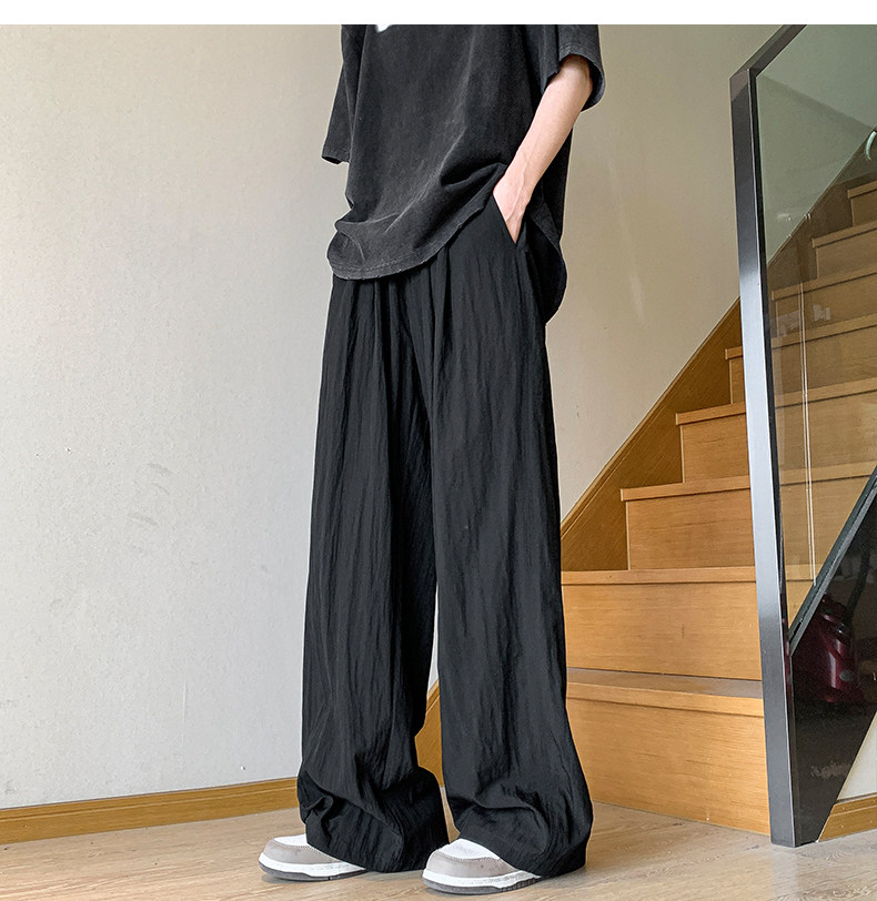 Unleash Your Inner Avant-Garde: Draped Japanese Ice Silk Trousers - Taobao product photo 7