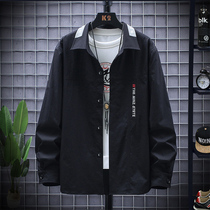Mens casual clothes spring and autumn coat mens autumn Korean fashion tooling jacket mens 2021 new mens autumn clothes