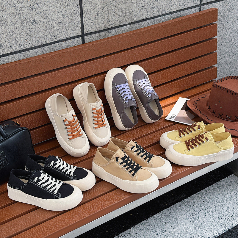 7cm Height-Increasing Canvas Shoes for Petite Women, 2026 Summer Breathable Thick-Soled Height-Increasing Casual Sneakers