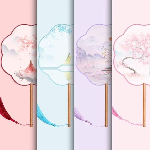 Вентилятор, летнее ханьфу, ципао, ретро классический круглый веер