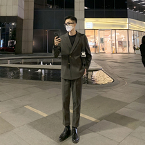 JY Lightly Wearing Suit Pants Men's Korean Style Nine-Minor Western Pants Men's Fall Winter Straight Pants Loose Casual Pants