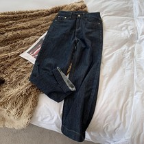 JY Lightly Wearing Spring and Summer Korean Loose Straight Broad Leg Jeans Men's Leisure Joker Lag Denim Pants