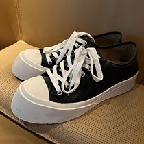 JY Light Cooked Wearing Of Hitchy Cortical Leather Casual Shoes 2022 Canvas Board Shoes Round Head Lacing 2022 Mens Shoes Spring