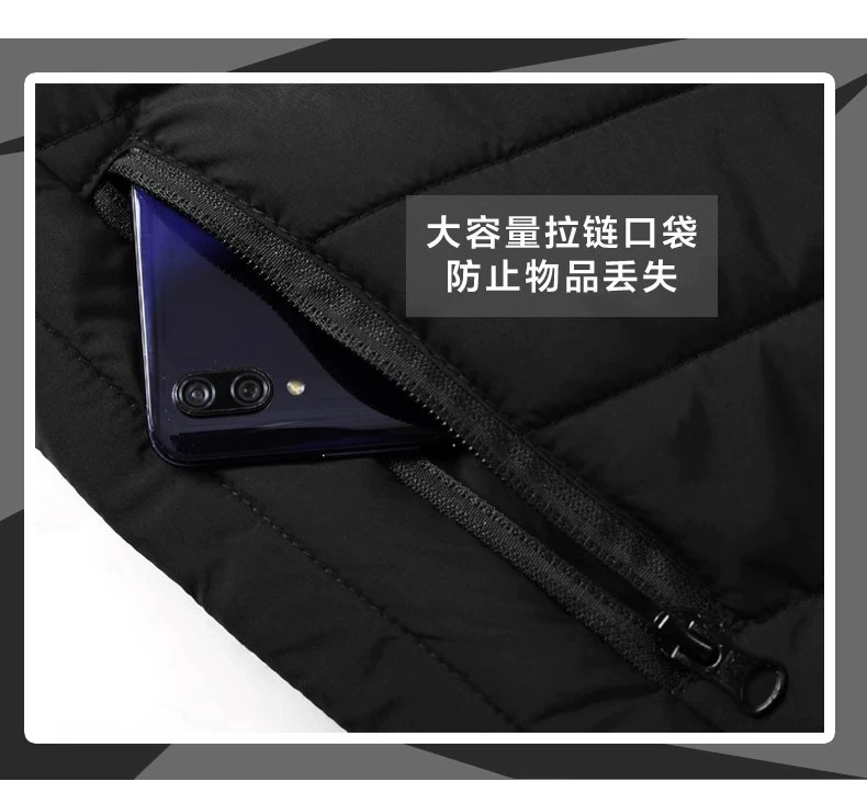 Áo khoác giữ nhiệt bằng điện Xiaomi Áo vest nam điều khiển nhiệt độ thông minh Quần áo tự sưởi ấm Áo vest giữ ấm cho phụ nữ trung niên và người cao tuổi áo tự sưởi ấm