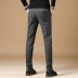 Quần âu nam mùa xuân và mùa thu mới chân thon dài Phiên bản Hàn Quốc của xu hướng quần nam ống dài dày dày - Crop Jeans