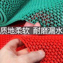 Bathroom toilet kitchen ground mat non-slip mat Large-area Commercial Plastic Cushion Hollowed-out Mesh Mat PVC Red Carpet