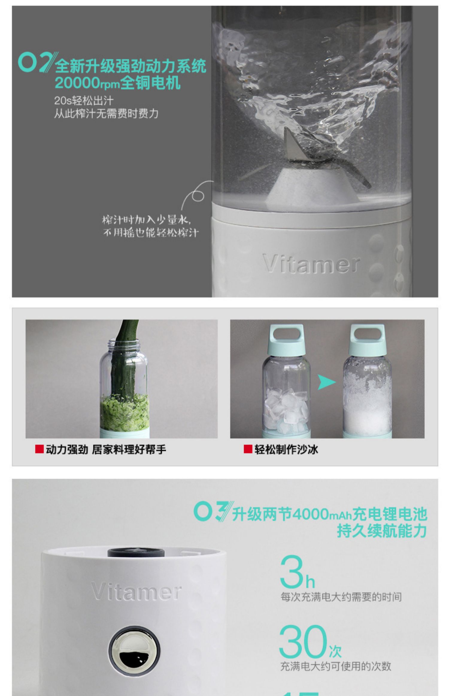 may xay cam tay Vitaminmer vitamin net cốc nước ép đỏ cầm tay máy ép trái cây nhỏ điện đa năng tự động 500ml - Máy ép trái cây máy xay đa năng sunhouse