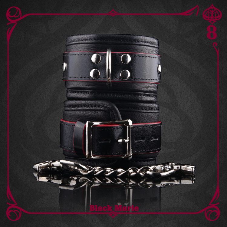 BlackMarie first layer leather leather bracelet foot ring restraint fun high-end SM restraint