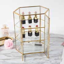 Eurostyle double door anti-dust ornament containing jewellery frame retro jewels glass first decorated case Cosmetic Show Shelf