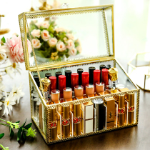 Glass transparent mouth red containing box acrylic cosmetic containing box mouth red containing shelf lip balm containing finishing box
