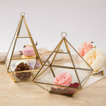 Nordic Minimalist Geometry Diamond Glass Flower House Multimeat Vegetal Green Implanter Yonnais Flowers Box Home Decoration