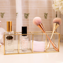 European glass beauty makeup brush storage barrel pen container storage cosmetic mask storage box eyebrow brush tube