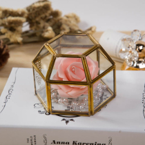 High-end Glass First Accessories Box Eurostyle Ornament Containing Jewelry Shelf Retro Jewelry Box Watch Jewelry Show Shelf Props