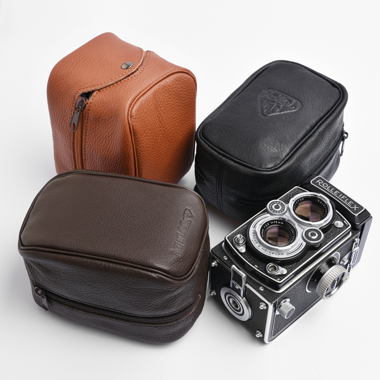 Universal double mirror camera bag TL70 seagull 4B Rolleiflex Lu lai double mirror camera bag soft leather case