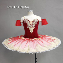 Adult Ballet Performance Competition Adult Performance Clothing Childrens Art Examination TUTU Skirt Don Quixote Red Variation AEDC