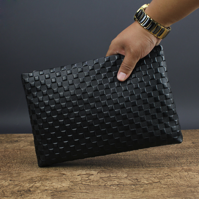 Hong Kong 2022 Men's Handbags Leather Handbag Business Casual Head Layer Bull Leather Hand Grip Bag Soft Large Capacity Wallet