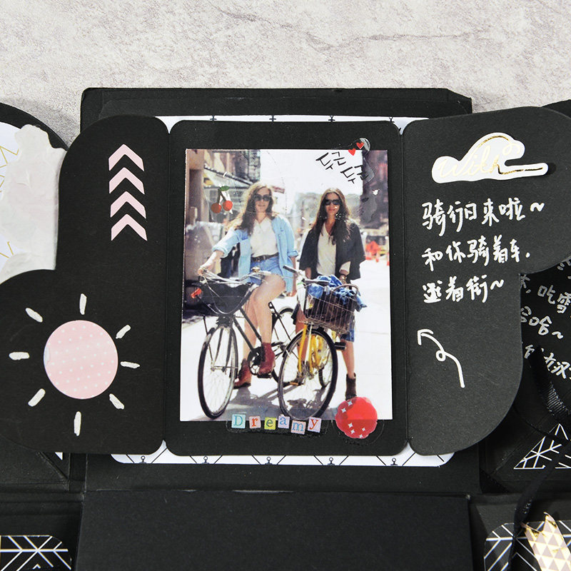 Finished Exploding Box Office Card Handmade DIY Accessories Fun Cards Making Creative Birthday Gifts