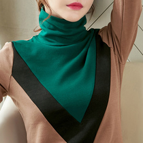 High collar base shirt female autumn and winter New Han fan slim body thin pile collar foreign atmosphere thick color color color long sleeve T-shirt women