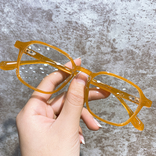 Xiaohongshu Style Prescription Glasses for Women, Popular Influencer Style, Natural Look Enhancer, Can Be Fitted with Prescription Lenses, Transparent Vintage Eyeglass Frames