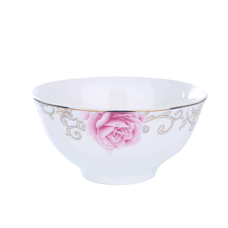 The livelihood of The people to both domestic ceramic rice bowl rainbow such as bowl bowl of DIY free combination court rose