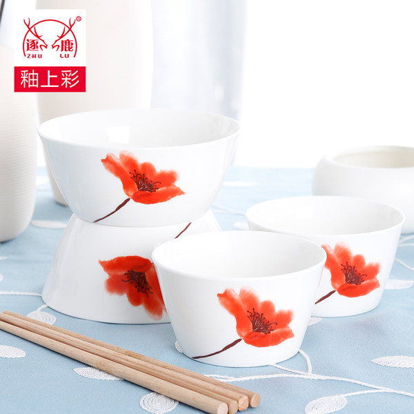 民生瓷业 逐鹿 骨瓷餐具4件套 优惠券折后￥25.9包邮（￥35.9-10）