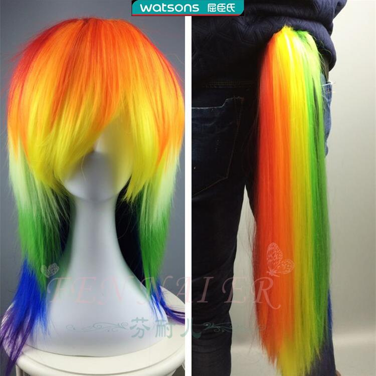 2024 New Halloween Colorful Wig Cosplay Anime My Little Pony Rainbow Dash Harajuku Wig 2024 New Halloween Colorful Wig Cosplay Anime My Little Pony Rainbow Dash Harajuku Wig