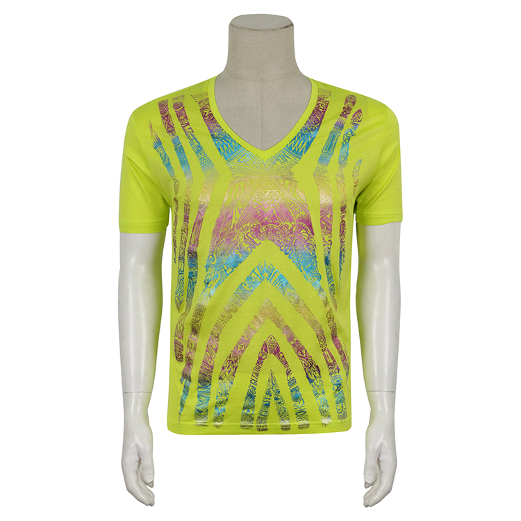 Special 450-R Main line Summer men short sleeves T-shirt bronzed gold printed design cotton Italian production