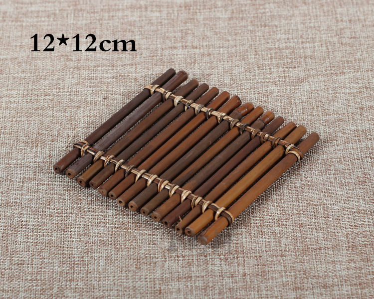 Tre tre nhỏ tre hàng trà mat rèm trà mây bộ tre tre tre tre trà trà mat mat coaster cốc giữ trà phụ kiện trà bộ ấm chén uống trà