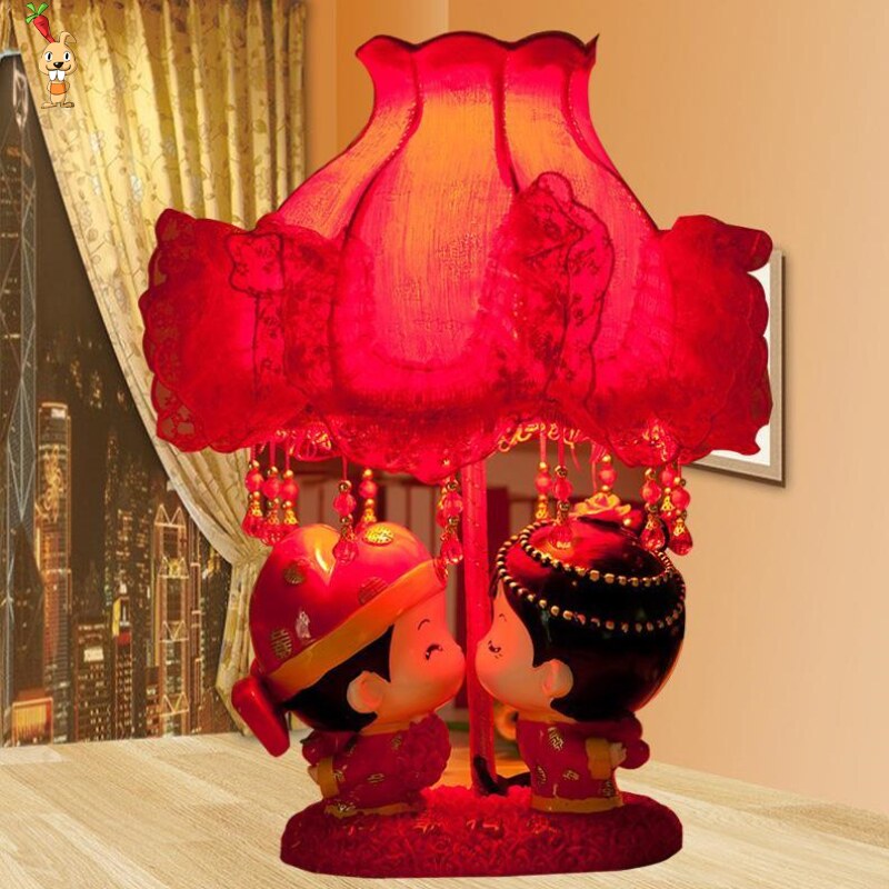 New house into the fire lamp into the house housewarming Wedding supplies Changming lamp red festive pair of dowry wedding room bed bedroom