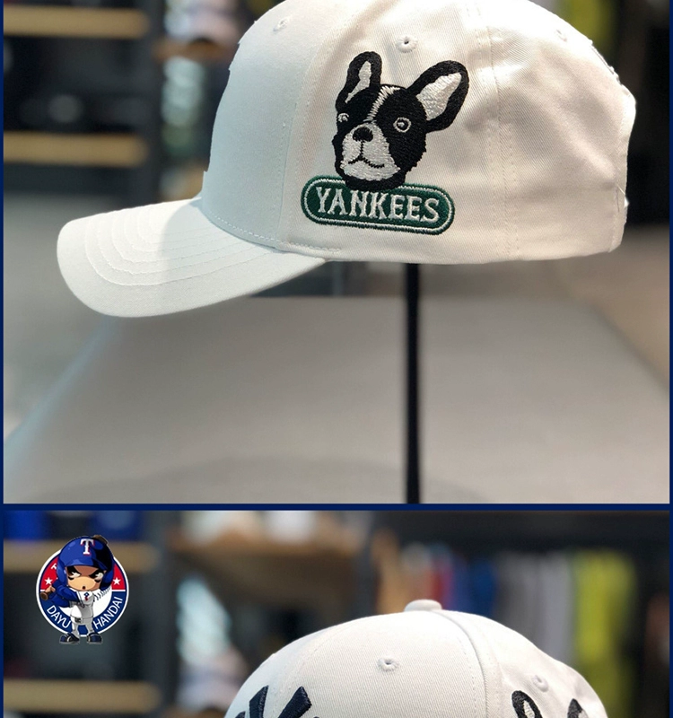 MLB hat couple phim hoạt hình thêu chó đích thực 19 mũ Yankees NY mới in mũ bóng chày hoang dã - Bóng chày