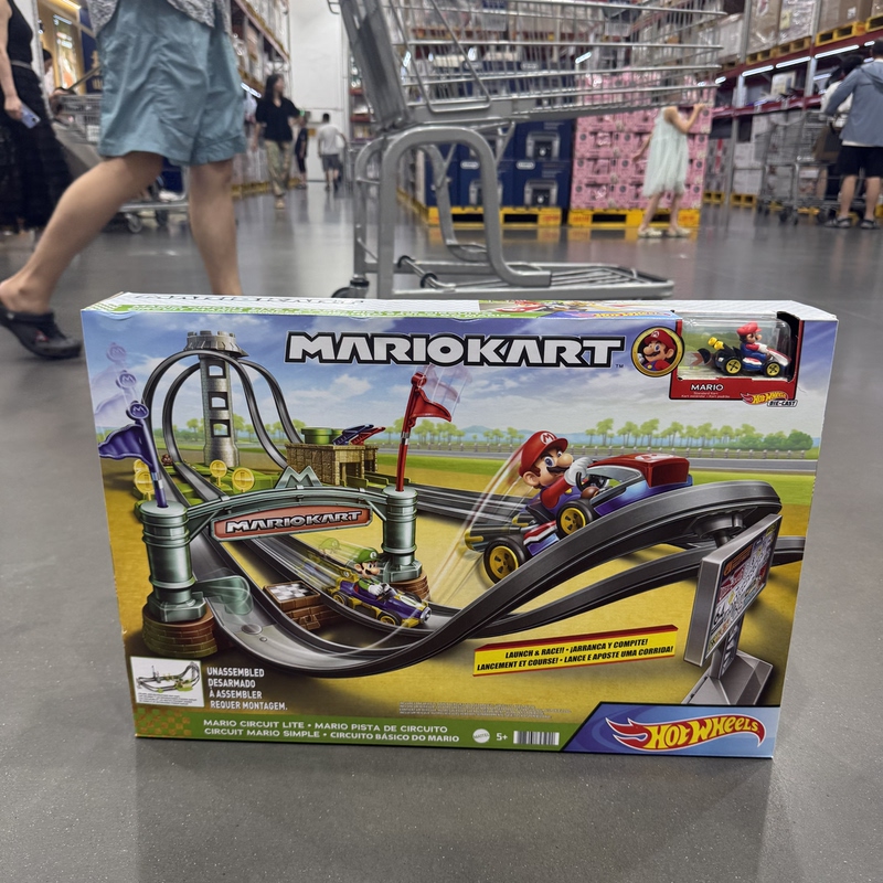Sam's Wind and Fire Wheel Mario Circular Fun Racing Track Children's Toy Alloy Car Three-Dimensional Loop Track