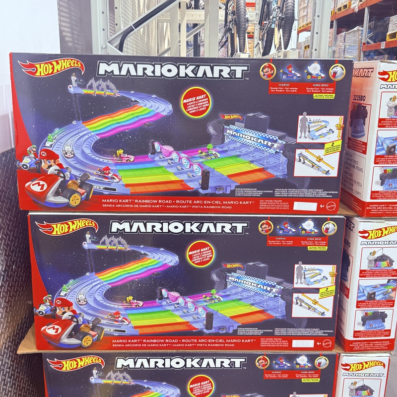 Suzhou Sam's Hot Wheels Mario Racing Sound and Light Rainbow 5-Track Set Children's Toy Birthday Gift