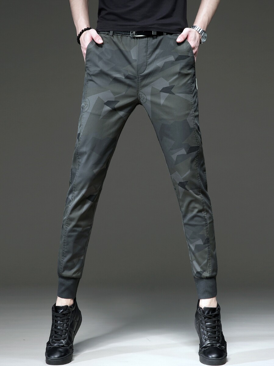 Autumn new original casual pants men's Korean version slim fit all-match trousers trousers trendy camouflage nine-point trousers men