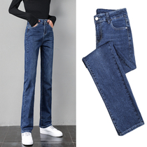 mularsa jeans woman 2021 autumn winter new high waist display slim fit with 100 lap slim fit straight in the pants