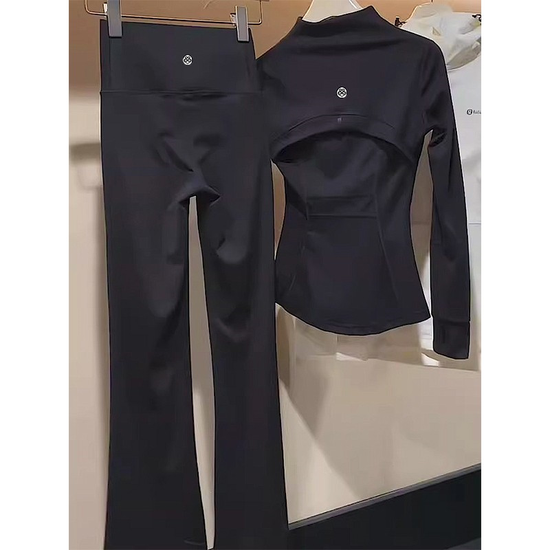 Lulu Yoga Clothing Set for Women, Fitness Running Wear, 2026 New Slim-Fit Zipper Short Jacket Two-Piece Set Lulu Yoga Clothing Set for Women, Fitness Running Wear, 2026 New Slim-Fit Zipper Short Jacket Two-Piece Set