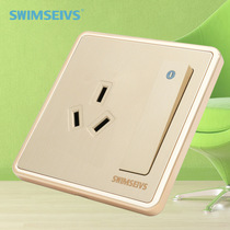 Type 86 concealed wall switch socket high power one open 16A three holes air conditioning plug panel one open dual control belt 16A
