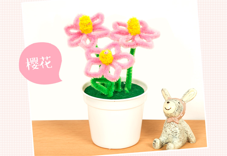Mẫu giáo cha mẹ-con hướng dẫn sáng tạo trong chậu xoắn thanh tóc rễ hoa nhỏ chậu trẻ em bộ sản xuất DIY do choi mam non