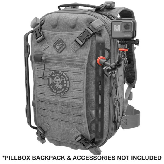 American Crisis 4hazard4 tactical backpack accessories include scale and can be mounted with shock-absorbing ropes to mount more